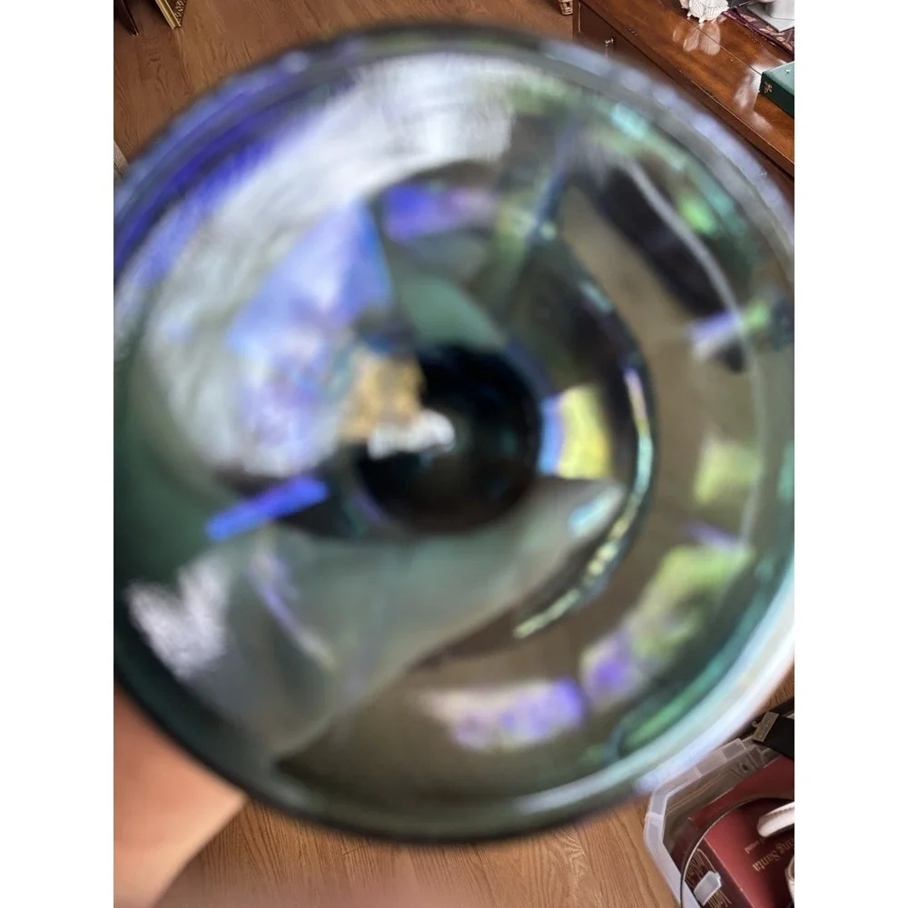 Vintage Indiana Glass Blue Carnival Harvest‎ Grape Water Pitcher Iridescent MCM